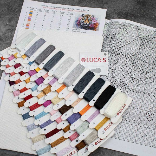 Набор для вышивания нитками Luca-S BU5033, Дикая Жизнь, 48х32см