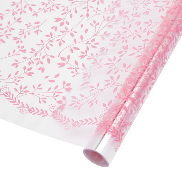 Пленка Веточки Розовый 200 г, 70 см / 7.7±5% метра