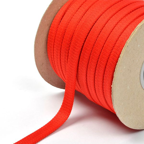 Шнур полиэфир плоский ⌀12.0-15.0 мм / 50 метров, 06с2341 красный