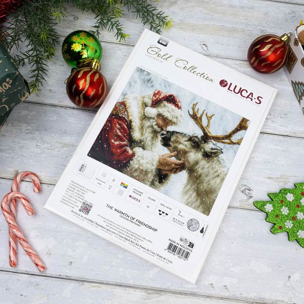 Набор для вышивания нитками Luca-S, Тепло дружбы, 36х29см