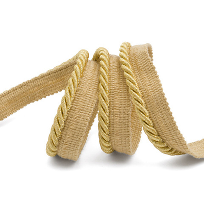 Кант витой 6 мм / 25 метров, люрекс, 01 св.золото