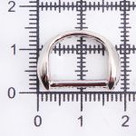 Полукольцо декоративное металл внутр. 12 мм (внешн. 20х14 мм), 4 шт, серебро никель, MT-1855