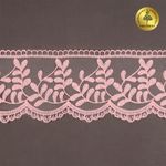 Кружево на сетке 85 мм, цв.R1815 розовый, уп.13.7м, Kruzhevo