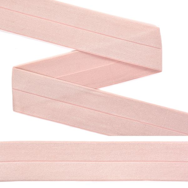 Резинка бельевая (окантовочная) блестящая 40.0 мм / 25 метров, 02 розовый