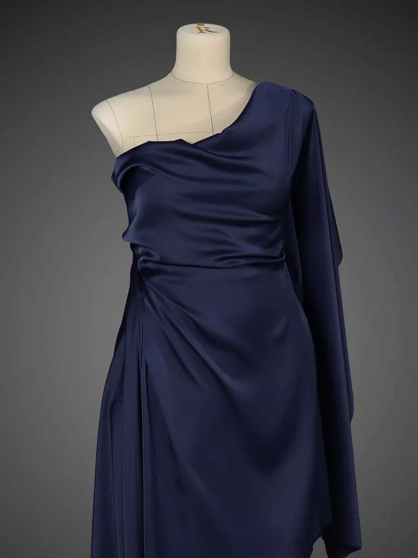 Шелк Армани 90 г/м², 150 см / 2 метра, арт.Arm-142 цв.142 т.синий