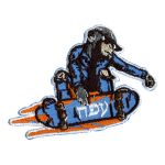 Термоаппликация Обезьяна скейте цв. синий/цв, Prym