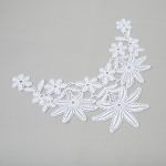 Пришивная кружевная вставка 170 мм, гипюр, 10 шт, Турция, белый, Gamma GIC-23-01