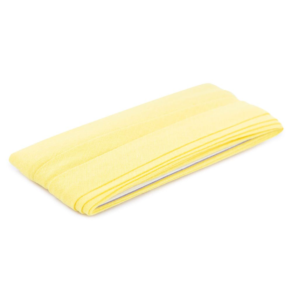 Косая бейка хлопковая 15 мм / 5 шт по 5.4 метра, №011 яр.желтый, Gamma GK-15C