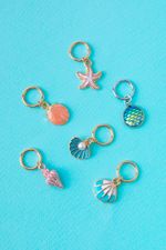 Кольца маркировочные металл, 6 шт, №01 с подвесками море, Gamma MKK-06