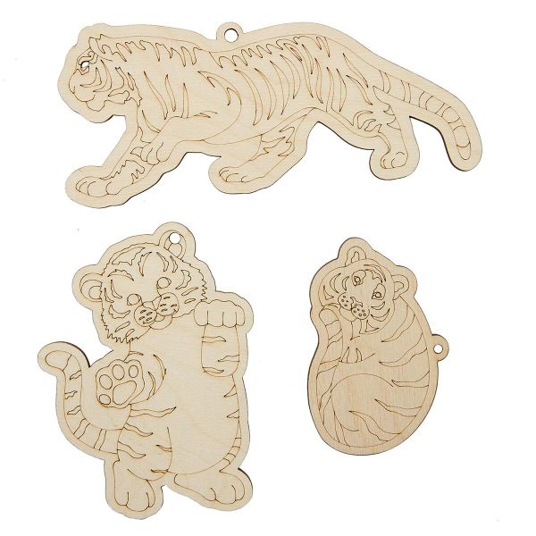 Заготовка для декорирования Набор № 1 Тигры, 3 шт Astra&Craft