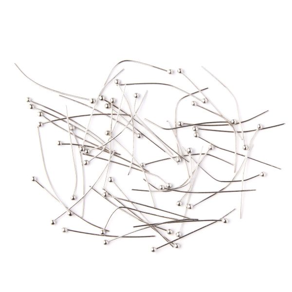 Штифты с шариком 3см, 50 шт в упак, Астра, Никель