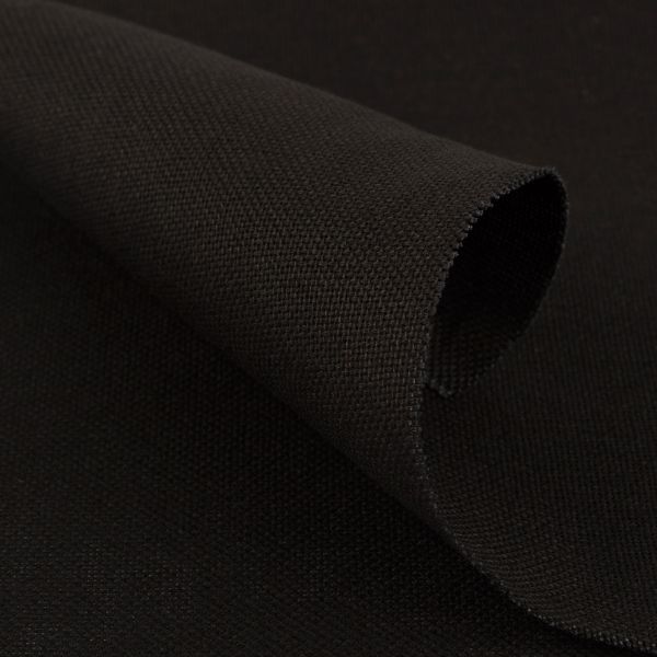 Канва для вышивания аппретированная 150 см / 10 метров, 100% хлопок, черный, Blitz K27