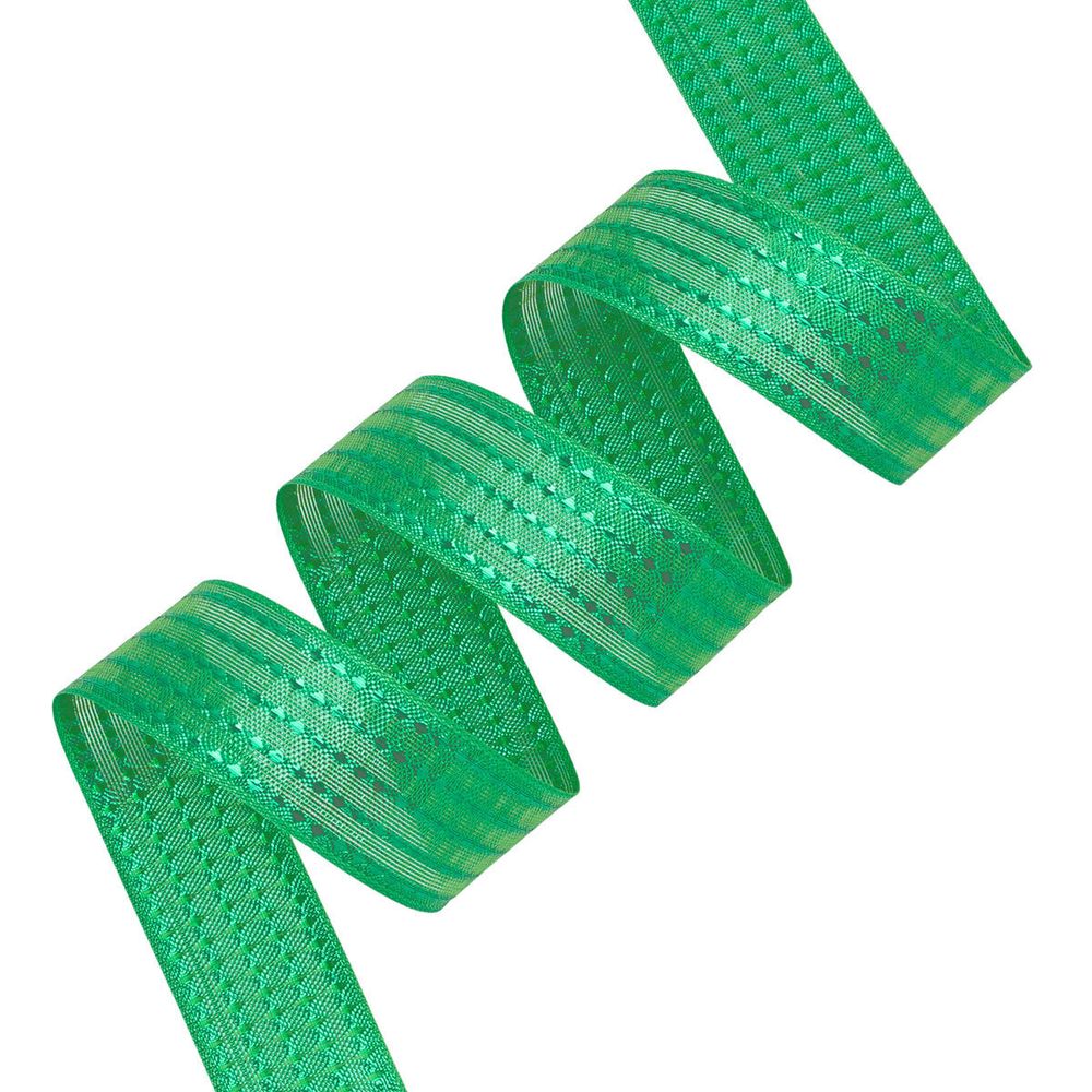 Лента подарочная 25 мм / 25 метров, рис.9015 (зеленый), С3687Г17 Стрела-25