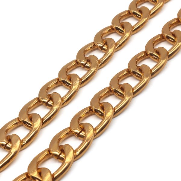 Цепь алюминиевая 2,4 мм, 11,7 мм, боб(10 м) (золото) K11326