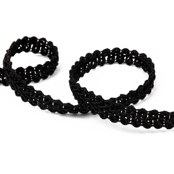 Тесьма декоративная Gamma Булет GBL-15 13 мм, 33 м,±0.5 м, 039 черный