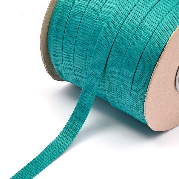 Шнур полиэфир плоский ⌀12.0-15.0 мм / 50 метров, 06с2341 бирюзовый