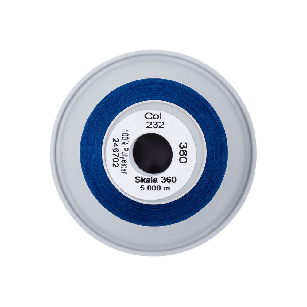 Нитки некрученые бондированные Gutermann Skala 360, 5000м, 749591, 232 кобальт, 1 катушка