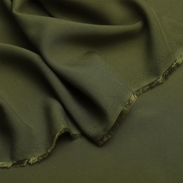 Штапель 110 г/м², 145 см / 2 метра, TBY-Vi-30-28.2, цв.28 т.оливковый