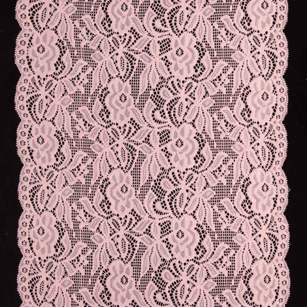 Кружево бельевое эластичное 300 мм / 13.72 м, цв. C344 пудровый