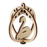 Подвеска объемная Новогодняя фанера ⌀6.38 смх7.48 см, Змея, Mr.Carving КЛ-13