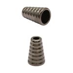 Наконечник для шнура металл колокол 15 мм (чер.никель), 20 шт, S090878