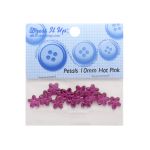 Кабошон декор подарков Цветы 10 мм, 15 шт, ярко-розовый, Dress it up