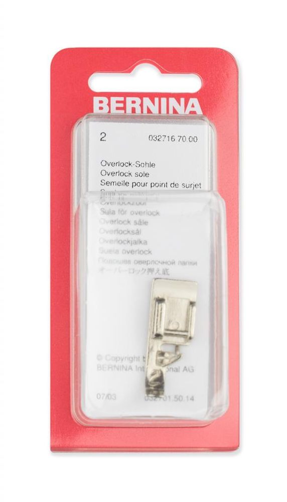 Подошва к лапке №2 оверлочная, 032 716 71 00, Bernina, 1 шт