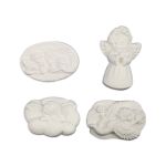 Заготовка гипсовая (набор) Ангелочки, 6х8 ±2 см, 4 шт, Love2art ВА-03