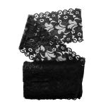 Кружево бельевое эластичное 150 мм / 13.72 м, цв. C580 черный