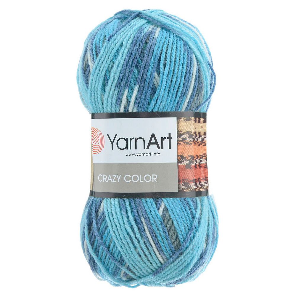 Пряжа YarnArt (ЯрнАрт) Crazy color / уп.5 мот. по 100 г, 260м, 134 секционный