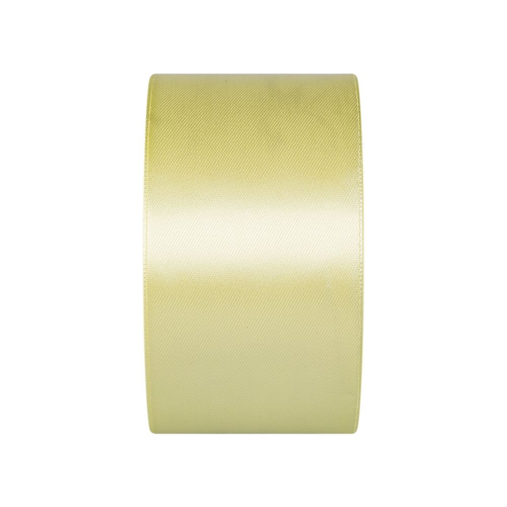 Лента атласная 1-сторонняя 50.0 мм / 33±2 метра, 009 св.желтый, Gamma
