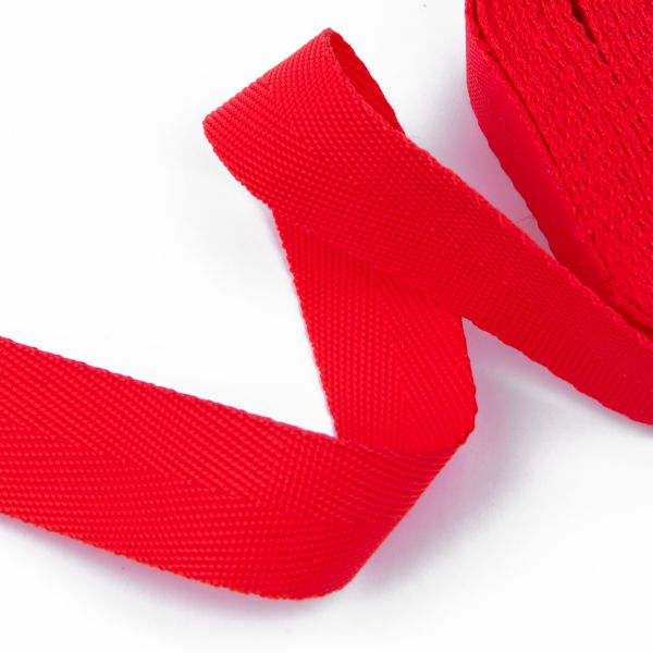 Стропа (ременная лента) 25 мм / 5х2.5 метра, фасовка, красный, 3816 (3074)