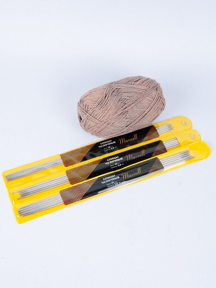 Набор чулочных спиц для вязания Maxwell Gold 25 см (2.0 мм, 2.5 мм, 3.0 мм)