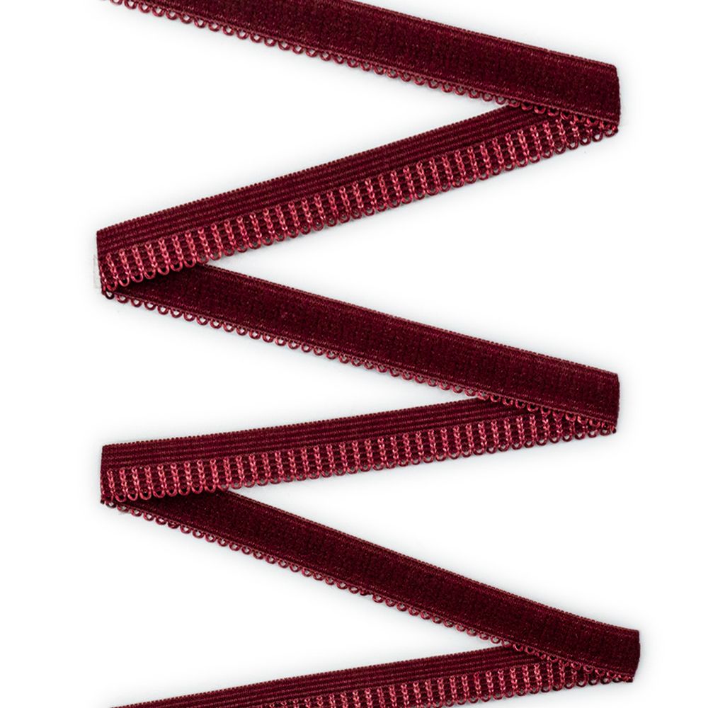 Резинка бельевая (ажурная) 10.0 мм / 50 метров, бордовый, 0310/49