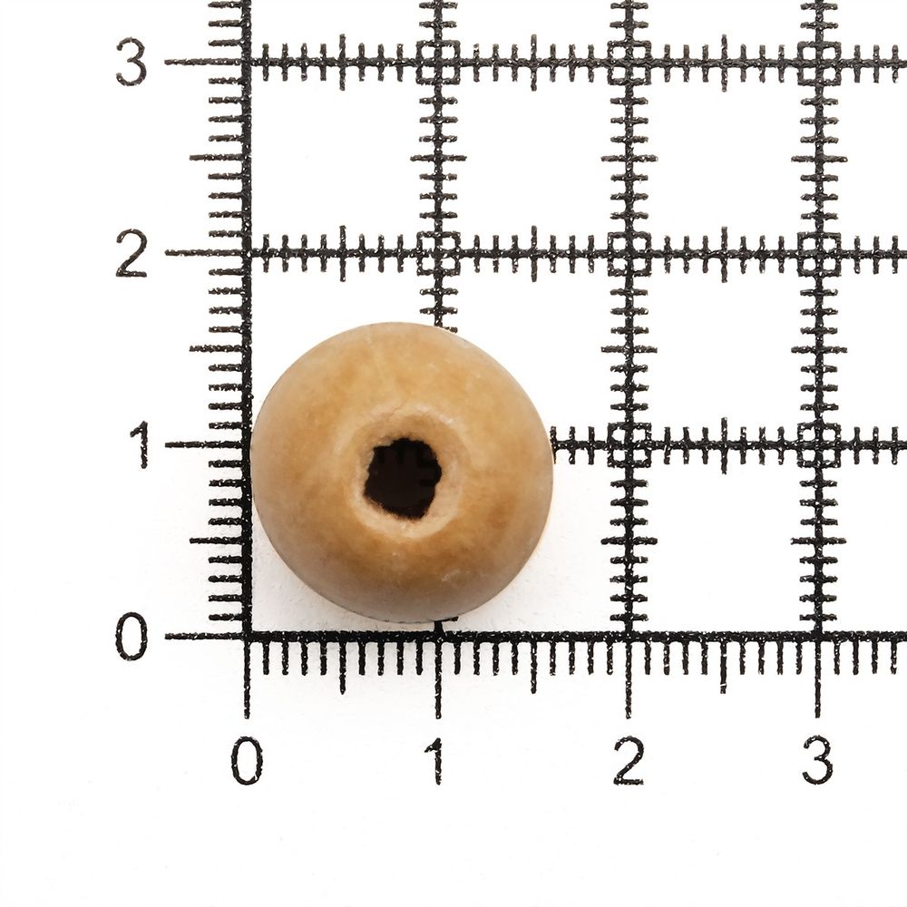 Бусины дерево ⌀16 мм, натуральные, круглые, 50г (40 шт), Astra&Craft, нат.дерево