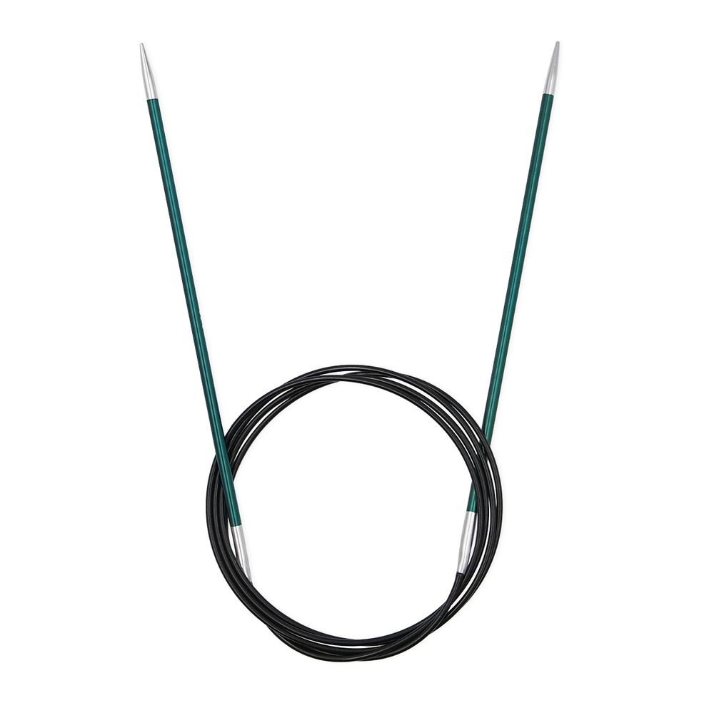 Спицы круговые Knit Pro Zing 3.0 мм / 120 см, алюминий, нефритовый, KnitPro, 47185