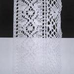 Кружево вязаное (тесьма) хлопковое 100 мм / 25 метров, рис100.01.172 (белый) С3749Г17