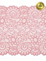 Кружево бельевое эластичное 180 мм / 20 м, 268, цв.134 розовый, Kruzhevo