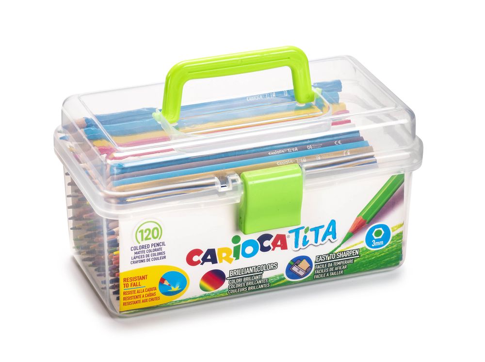 Карандаш цветной пластиковый заточенный 120 цв, Carioca 42800