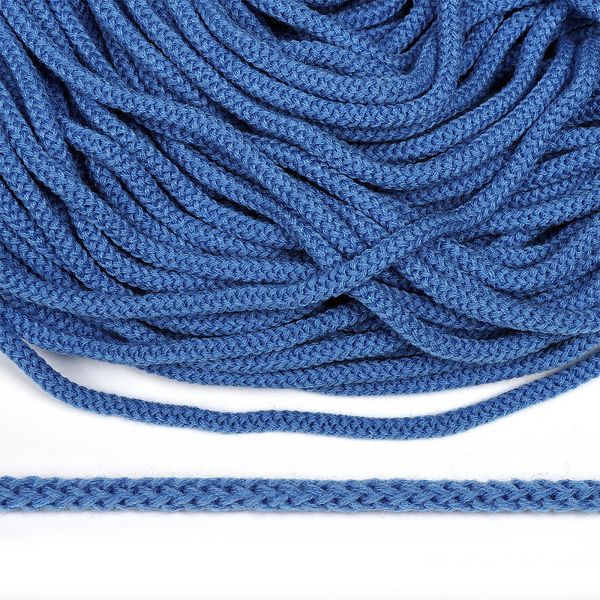 Шнур круглый полиэфир ⌀7.0 мм / 100 метров, 1с-70 голубой