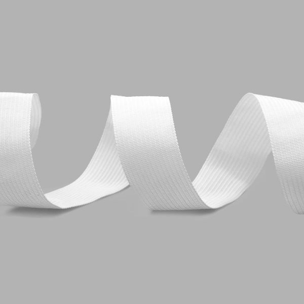 Тесьма (лента) окантовочная 24 мм / 100 метров, 3.8 г/м, 003 белый