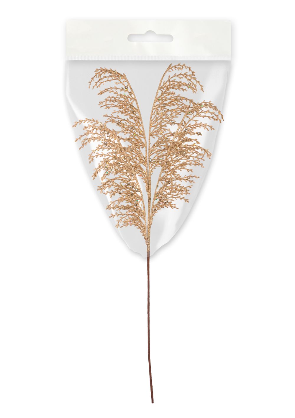 Декоративные элементы, 6 шт, 72 см, 01 веточка с блестками, Blumentag VDD-75