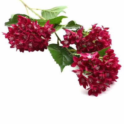 Цветы искусственные Гортензия, 70см, F Бордовые