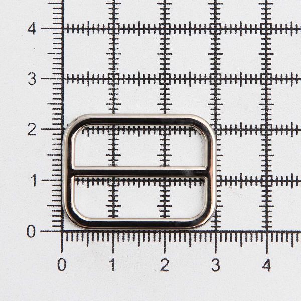 Рамка регулировочная металл литая 25 мм /30х23 мм, ⌀2.5 мм/, никель, 4 шт