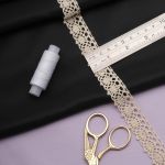 Кружево вязаное (тесьма) хлопковое 22 мм / 25 метров, одностор. (02 бежевый)