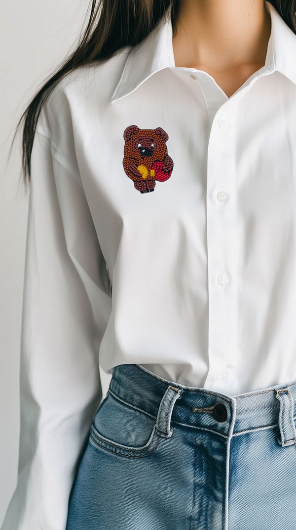 Набор для вышивания бисером Klart CMF-10-048, Брошь. Винни Пух, 5х7 см