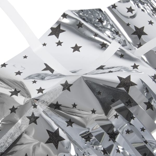 Занавес Дождик 100х200 см, 02_серебряные звёзды, Boomzee GBZ-13