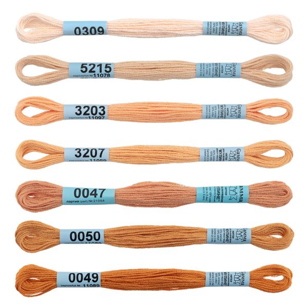 Мулине Gamma набор Спектр, цв.beige, 7 мотков по 8 метров