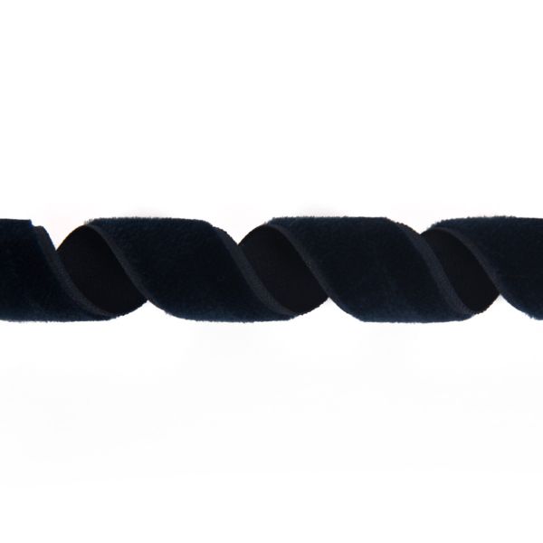 Лента бархатная (тесьма) 19-21.0 мм / 10±0.5 метров, т. синий, Blitz С3513Г17