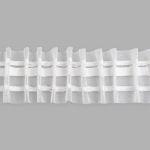 Лента (тесьма) шторная: сборка параллельная (1:2) 40 мм / 5 метров, (1 ряд петель, 2 шнура), прозр., 0С797ПЭ-Р4992В